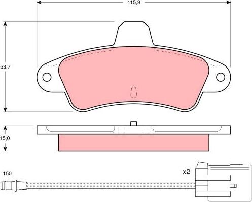 TRW GDB1112 - Set placute frana,frana disc www.parts5.com