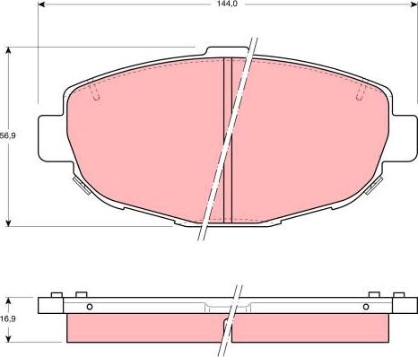 TRW GDB1184 - Set placute frana,frana disc www.parts5.com