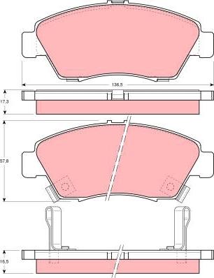 TRW GDB1183 - Piduriklotsi komplekt,ketaspidur www.parts5.com