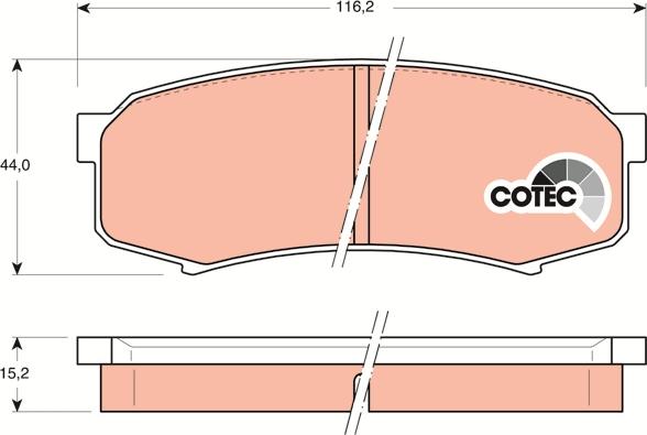 TRW GDB1182 - Σετ τακάκια, δισκόφρενα www.parts5.com