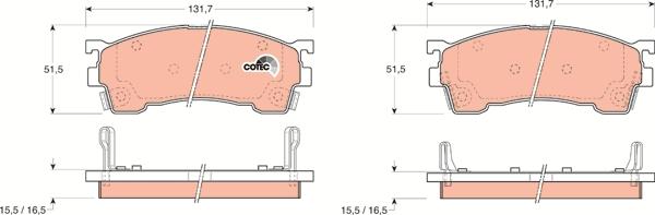 TRW GDB1139 - Set placute frana,frana disc www.parts5.com