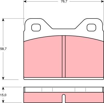 TRW GDB112 - Sada brzdových platničiek kotúčovej brzdy www.parts5.com