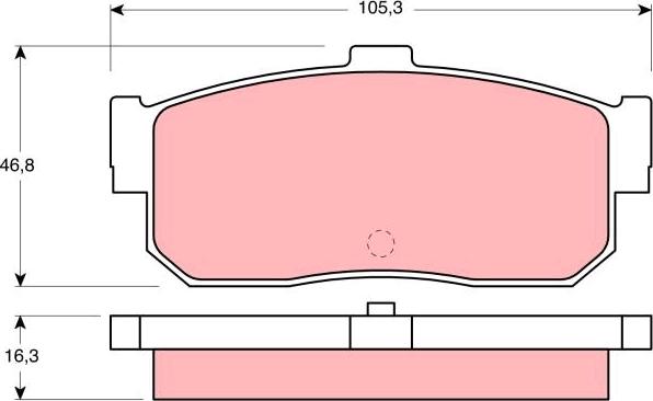 TRW GDB1172 - Brake Pad Set, disc brake www.parts5.com