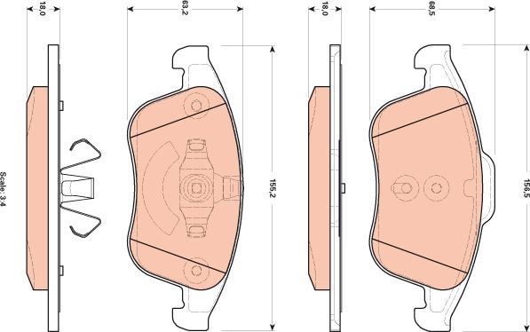 TRW GDB1896 - Komplet pločica, disk-kočnica www.parts5.com