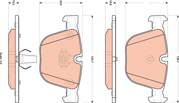 TRW GDB1892 - Juego de pastillas de freno www.parts5.com