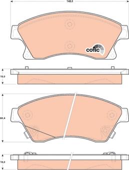 TRW GDB1843 - Комплект спирачно феродо, дискови спирачки www.parts5.com