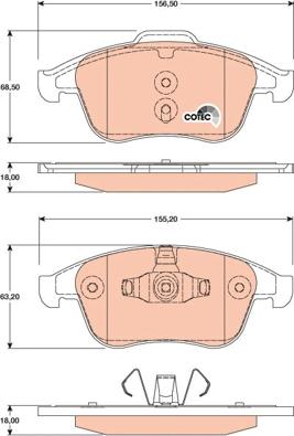 TRW GDB1808 - Brake Pad Set, disc brake www.parts5.com