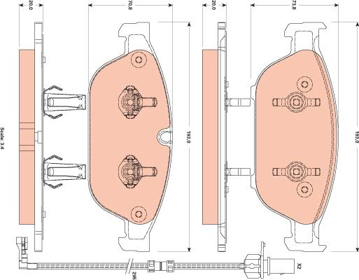 TRW GDB1883 - Sada brzdových destiček, kotoučová brzda www.parts5.com