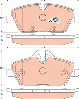 TRW GDB1870 - Komplet zavornih oblog, ploscne (kolutne) zavore parts5.com