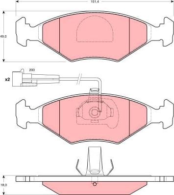 TRW GDB1340 - Set placute frana,frana disc www.parts5.com