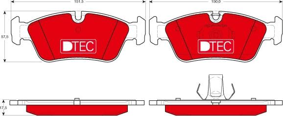 TRW GDB1348DTE - Brake Pad Set, disc brake www.parts5.com