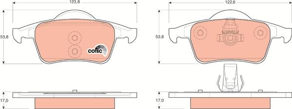 TRW GDB1389 - Komplet zavornih oblog, ploscne (kolutne) zavore parts5.com