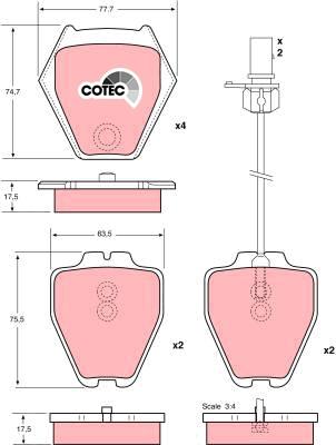 TRW GDB1381 - Set placute frana,frana disc www.parts5.com