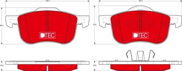 TRW GDB1388DTE - Set placute frana,frana disc www.parts5.com