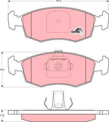 TRW GDB1383 - Set placute frana,frana disc www.parts5.com