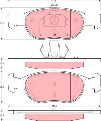 TRW GDB1382 - Set placute frana,frana disc www.parts5.com