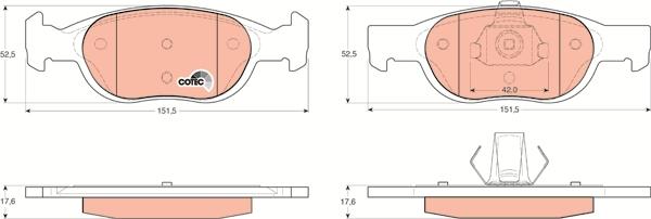 TRW GDB1339 - Set placute frana,frana disc www.parts5.com