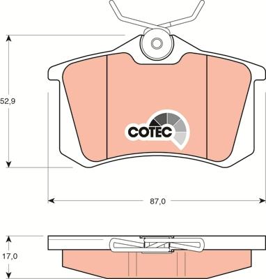 TRW GDB1330 - Brake Pad Set, disc brake www.parts5.com