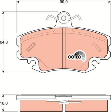 TRW GDB1332 - Комплект спирачно феродо, дискови спирачки www.parts5.com