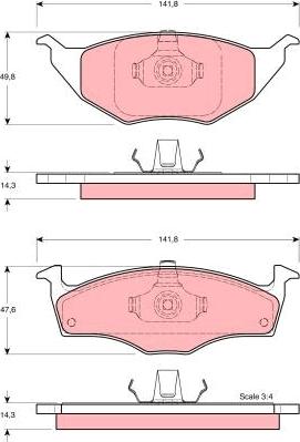 TRW GDB1375 - Brake Pad Set, disc brake www.parts5.com