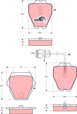 TRW GDB1371 - Set placute frana,frana disc www.parts5.com