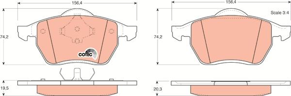 TRW GDB1204 - Σετ τακάκια, δισκόφρενα www.parts5.com