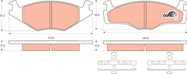 TRW GDB1219 - Set placute frana,frana disc www.parts5.com