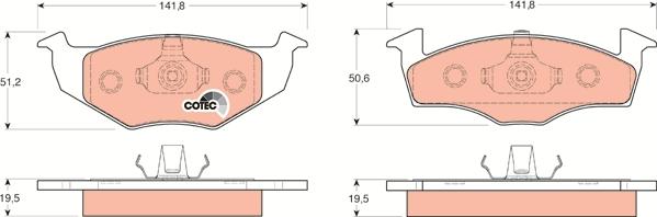 TRW GDB1218 - Brake Pad Set, disc brake www.parts5.com