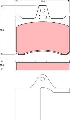 TRW GDB1284 - Brake Pad Set, disc brake www.parts5.com