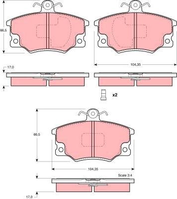 TRW GDB1223 - Set placute frana,frana disc www.parts5.com