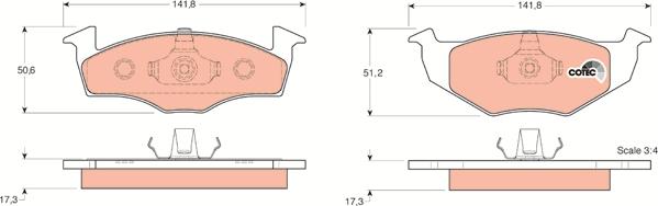 TRW GDB1274 - Set placute frana,frana disc www.parts5.com