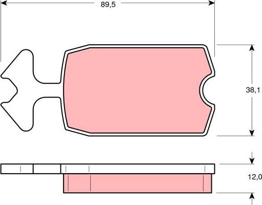 TRW GDB127 - Brake Pad Set, disc brake parts5.com