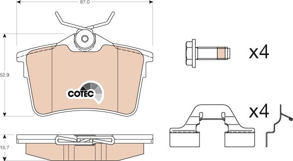 TRW GDB1799 - Sada brzdových destiček, kotoučová brzda www.parts5.com