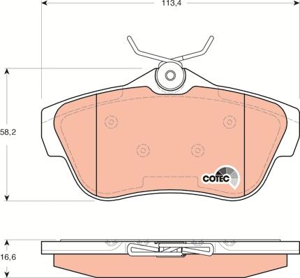 TRW GDB1740 - Комплект спирачно феродо, дискови спирачки www.parts5.com