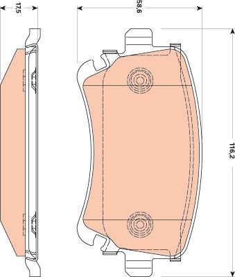 TRW GDB1769 - Sada brzdových destiček, kotoučová brzda www.parts5.com