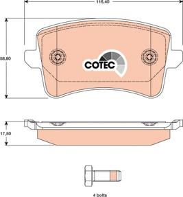 TRW GDB1765 - Brake Pad Set, disc brake www.parts5.com