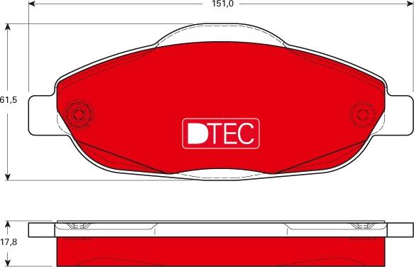 TRW GDB1761DTE - Brake Pad Set, disc brake www.parts5.com