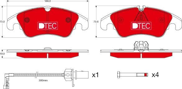 TRW GDB1768DTE - Komplet zavornih oblog, ploscne (kolutne) zavore www.parts5.com