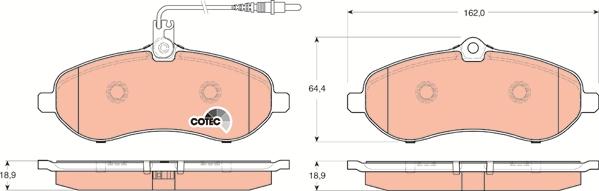 TRW GDB1719 - Brake Pad Set, disc brake www.parts5.com