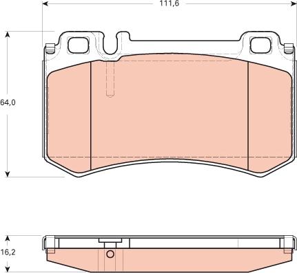 TRW GDB1735 - Тормозные колодки, дисковые, комплект www.parts5.com