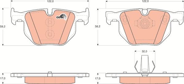 TRW GDB1730 - Set placute frana,frana disc www.parts5.com