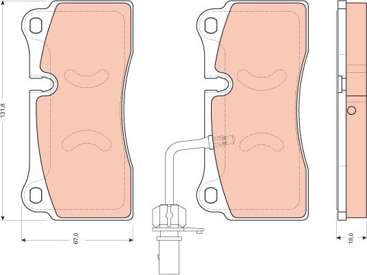 TRW GDB1731 - Brake Pad Set, disc brake www.parts5.com