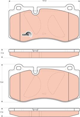 TRW GDB1733 - Brake Pad Set, disc brake www.parts5.com