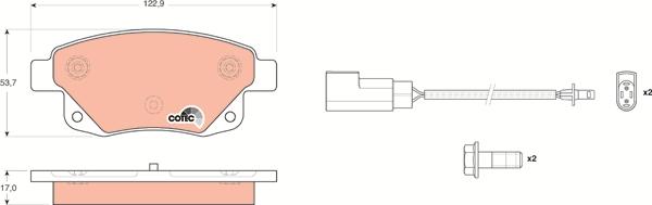 TRW GDB1725 - Sada brzdových destiček, kotoučová brzda www.parts5.com