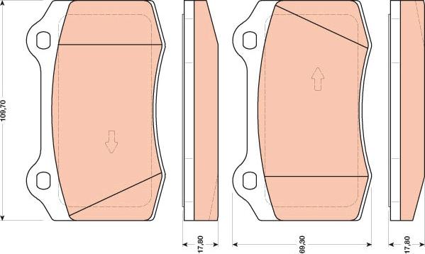 TRW GDB1772 - Brake Pad Set, disc brake www.parts5.com