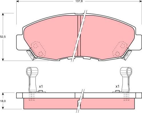 TRW GDB894 - Sada brzdových destiček, kotoučová brzda www.parts5.com