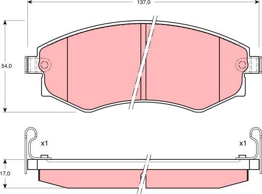 TRW GDB895 - Комплект спирачно феродо, дискови спирачки www.parts5.com