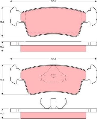 TRW GDB867 - Set placute frana,frana disc www.parts5.com