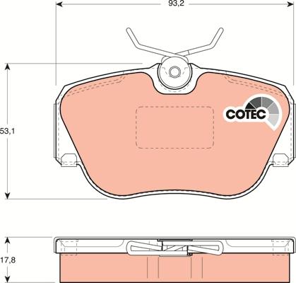 TRW GDB817 - Fékbetétkészlet, tárcsafék www.parts5.com