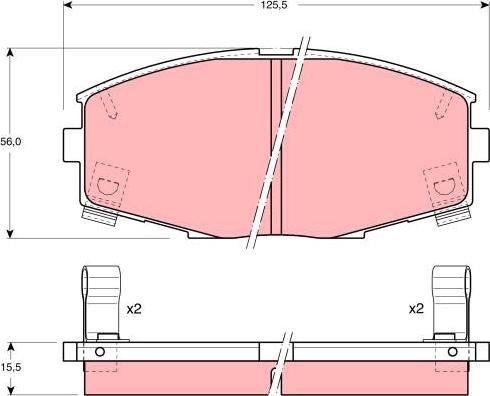 TRW GDB880 - Brake Pad Set, disc brake www.parts5.com